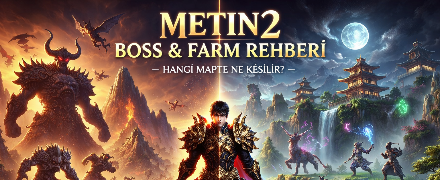 Metin2 Boss & Farm Rehberi — Hangi Mapte Ne Kesilir?